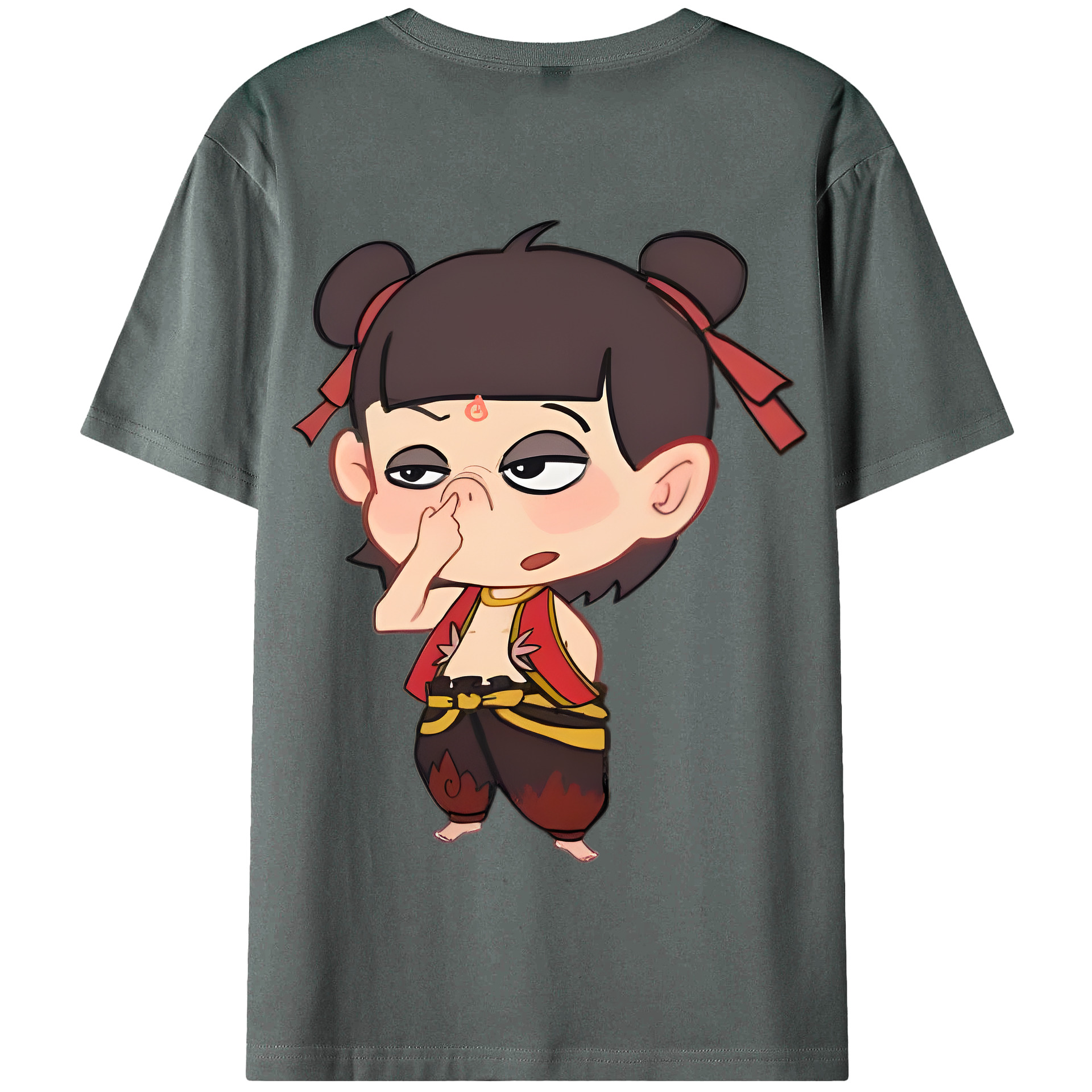 Ne Zha 2 ナタ 魔童の大暴れ 綿100％半袖Tシャツ（背面プリント）